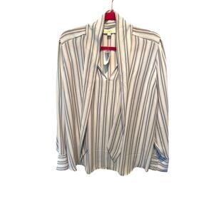 Loft Women's Blouse with Tie Front Size XL